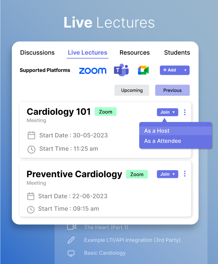 Live Lectures