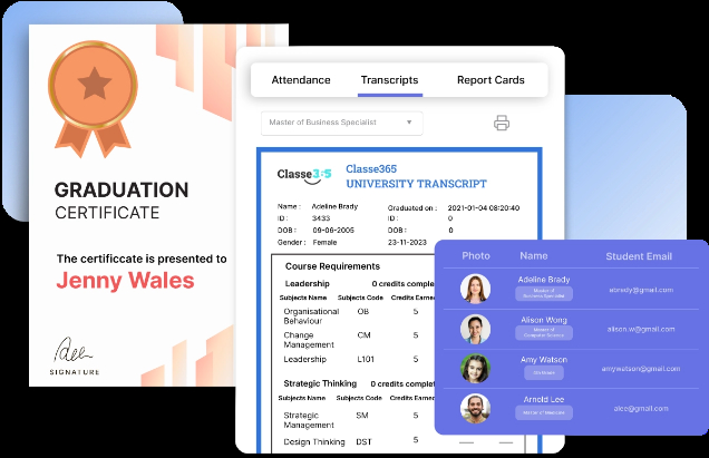 Customisable Grading, Assessment, and Transcripts