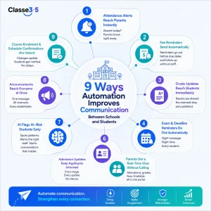 Automation in schools improving communication between students, parents, and administrators