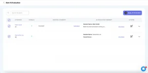 AI-powered student evaluation results generated during a Classe365 student information system demo